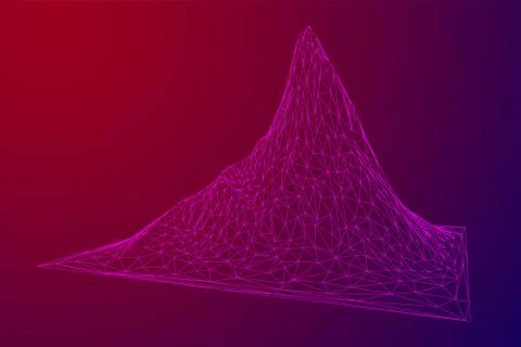 Wireframe terrain background Illustrazione stock