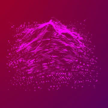 Wireframe terrain vector background. Stock Illustration