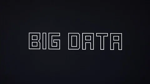 Wireframe text spin big data 動画素材 99561788