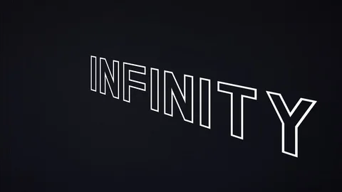 Wireframe text spin infinity Stock Footage 99589038