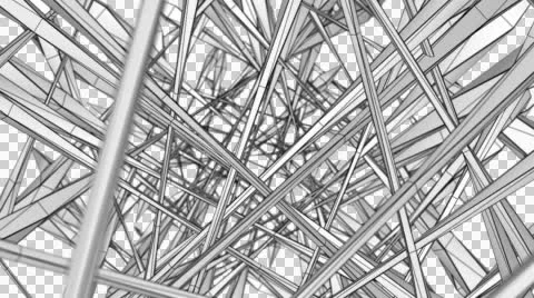 Wireframe Tunnel 01 720p Video stock 43304040