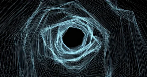 Wireframe Tunnel Loop Vidéo 156495826