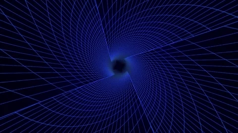 Wireframe Tunnel Loop Stock Footage 255374818