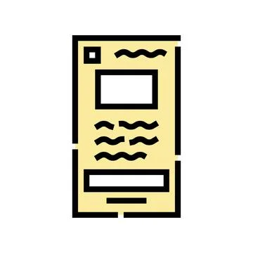 Wireframe ux ui design color icon vector illustration Stock Illustration