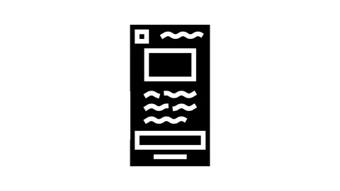 Wireframe ux ui design glyph icon animation Stock Footage 326150270