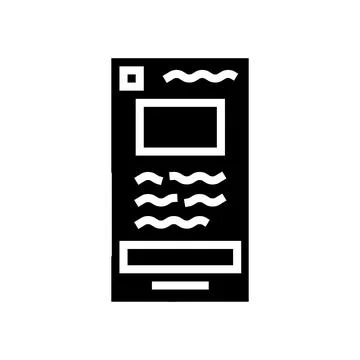 Wireframe ux ui design glyph icon vector illustration Stock Illustration