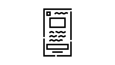 Wireframe ux ui design line icon animation Stock Footage 326129805