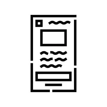 Wireframe ux ui design line icon vector illustration Stock Illustration