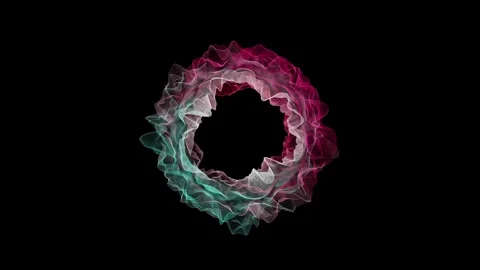 Wireframe vibrant shape morph and shift in a mesmerizing pattern Video stock 332419955