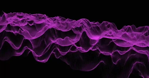 Wireframe wave animation. Noise and spectrum visualization Video stock 152219806
