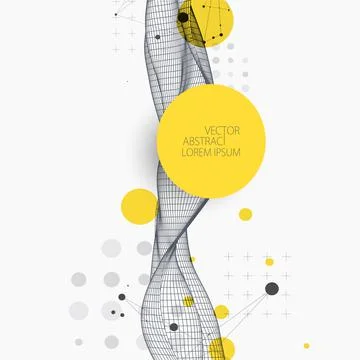 Wireframe wave. Trendy fluid cover design with plexus effect. Technology back 스톡 일러스트