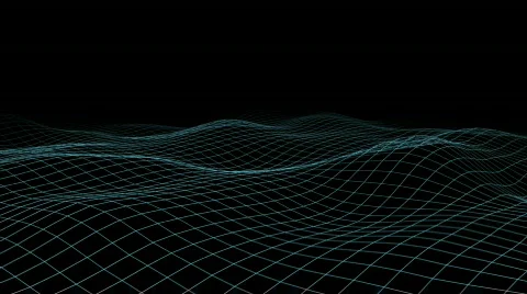 Wireframe Waves 01 (1080p 29.97) Stock Footage 532764