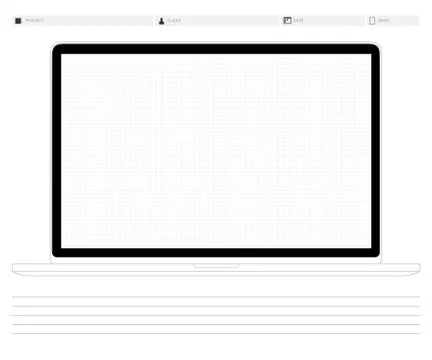 Wireframe Web Display Template Vector Dotted Grid Stock Illustration