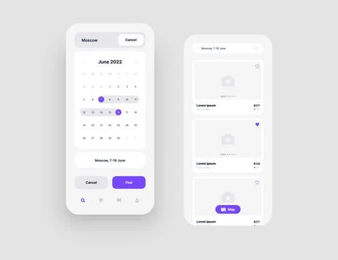 Wireframes screens. Dashboard UI and UX Kit design. Stock Illustration