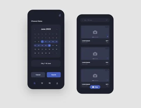 Wireframes screens. Dashboard UI and UX Kit design. Stock Illustration