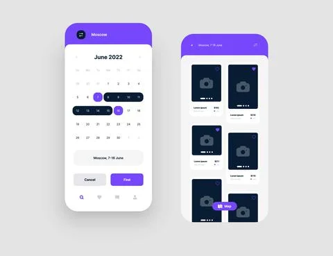 Wireframes screens. Dashboard UI and UX Kit design. Stock Illustration