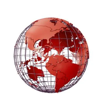 Wireframmed globe earth Stock Illustration