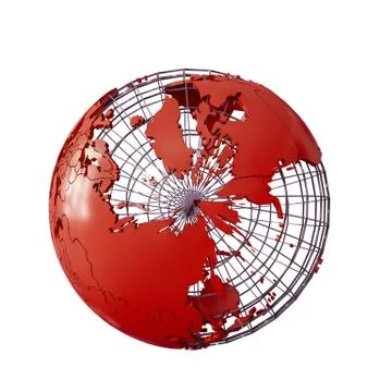 Wireframmed globe earth Stock Illustration