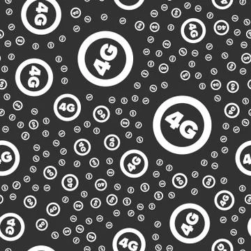 Wireless 4G seamless pattern Stock Illustration