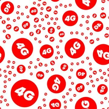 Wireless 4G seamless pattern Stock Illustration