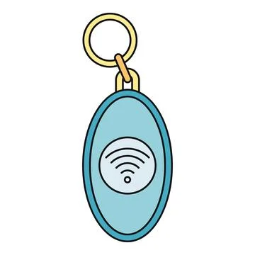 Wireless access key fob security signal technology Stock Illustration