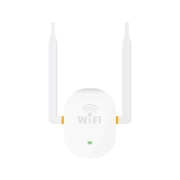 Wireless access point concept by Have two antenna Stock Illustration