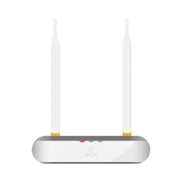 Wireless access point concept by Have two antenna Stock Illustration