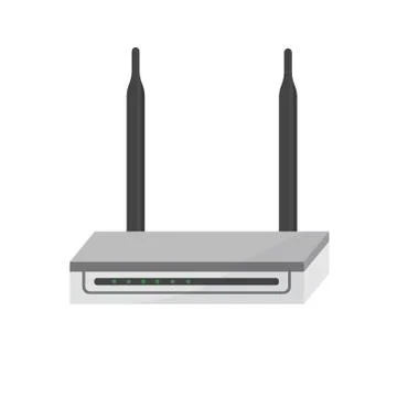 Wireless access point concept by Have two antenna Stock Illustration