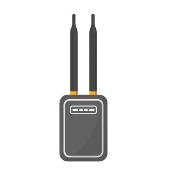 Wireless access point concept by Have two antenna Stock Illustration