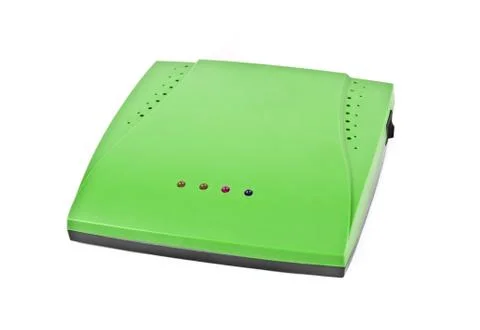 Wireless ADSL Modem Router on a white background isolated Stock Photos
