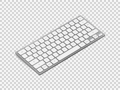 Wireless aluminum computer keyboard イラスト素材