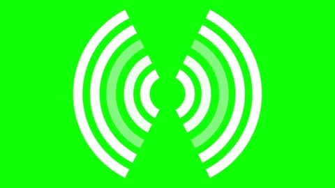 Wireless and Wifi icon for remote access and communication via radio waves. Stock Footage 283531980