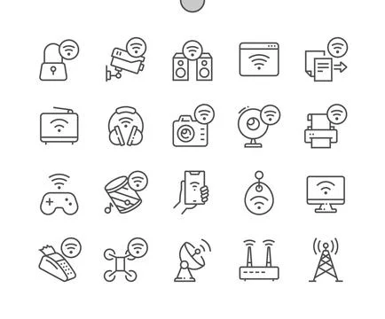 Wireless and wifi. Remote internet access. Stock Illustration