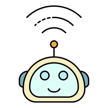 Wireless assistant icon color outline vector Stock Illustration