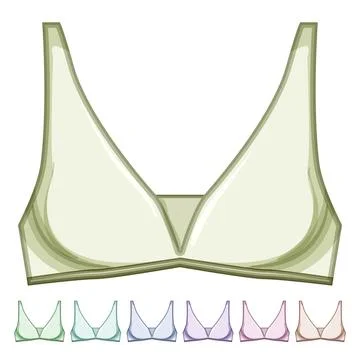 Wireless bra modern cartoon vector graphic Stock Illustration
