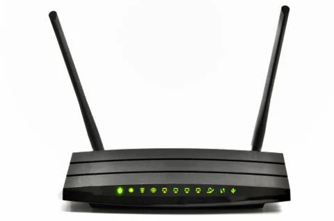 Wireless  broadband router Stock Photos