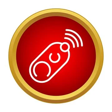 Wireless car alarm remote control sending signal Stock Illustration