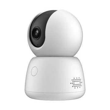 Wireless cctv camera white background Stock Photos