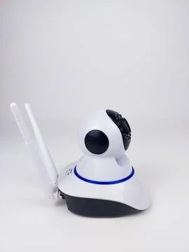 Wireless cctv on white background Stock Photos