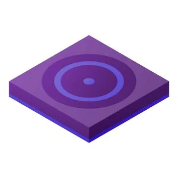Wireless charge stand icon, isometric style Stock Illustration