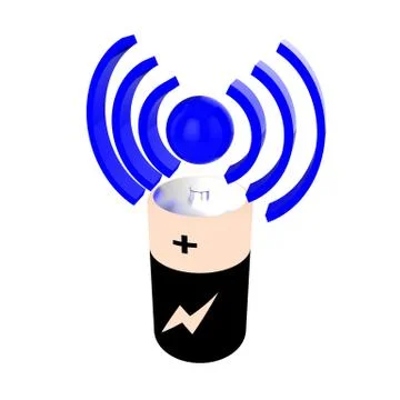 Wireless charging 3d icon Illustrazione stock