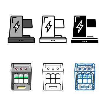 Wireless charging concepts color icon vector Stock Illustration