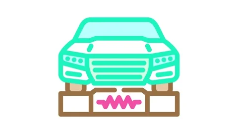 Wireless charging electric color icon animation Stock Footage 327267055