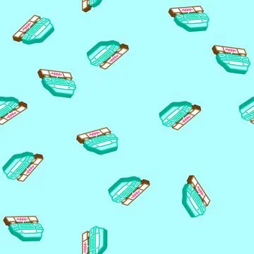 Wireless charging electric isometric icon seamless pattern Stock Illustration