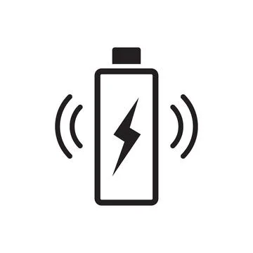 Wireless charging icon vector artificial Intelligence collection for your web Stock Illustration