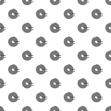 Wireless charging induction coil seamless pattern Stock Illustration