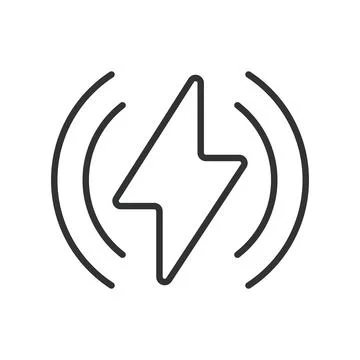 Wireless charging, in line design. Wireless, Charging, Power, Battery, Pad Stock Illustration