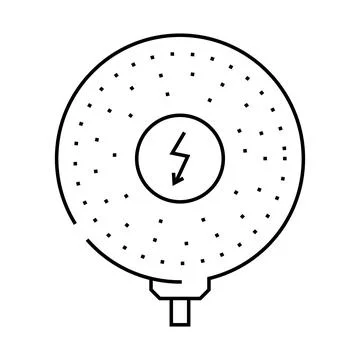 Wireless charging line icon vector illustration Stock Illustration