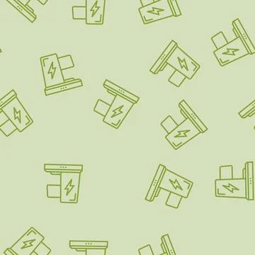 Wireless charging line seamless pattern Stock Illustration