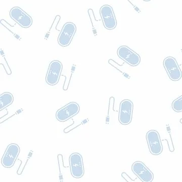 Wireless charging pad glyph seamless pattern Stock Illustration